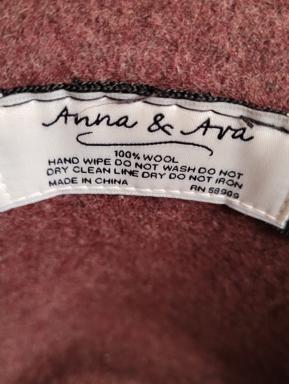 Anna & Ava Wool Wide Brim Fedora Hat - Picture 10 of 10
